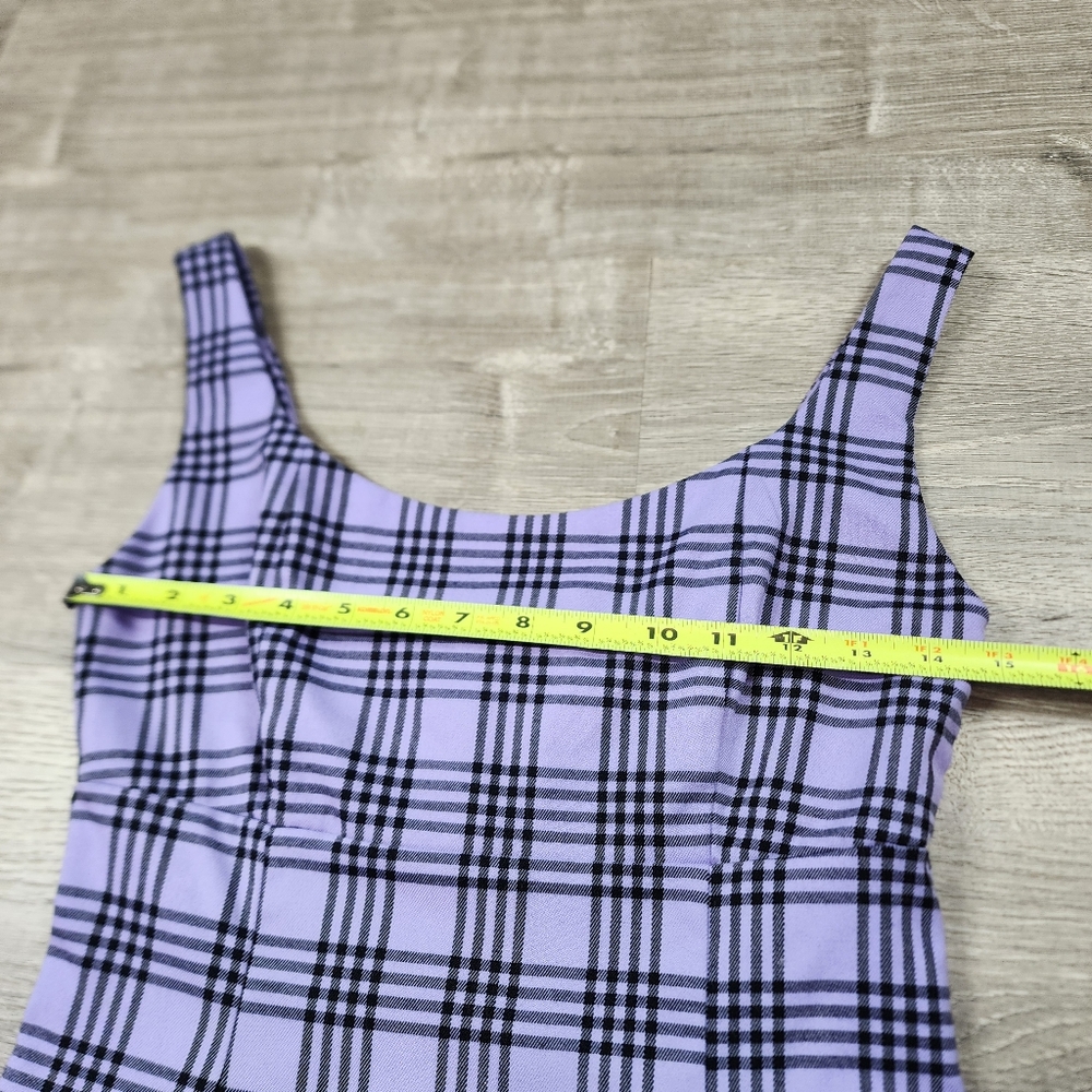 EMPYRE Purple Black Plaid Dress Small - Picture 9 of 16